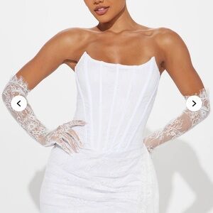 Elegant White Lace Mini Dress